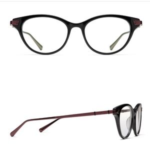 Robert Marc 2012 Acetate/Titanium Cat-Eye Glasses, Onyx 433, 49MM, NWT, $595